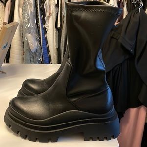 Black Zara combat boots